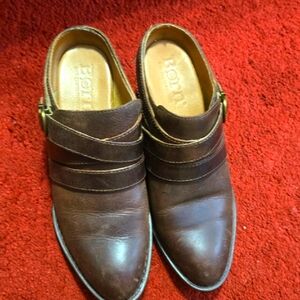 Born Brown Leather Loafers Slip-Ons